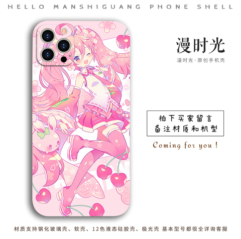 Hatsune Miku Pink Cherry Blossom Anime iPhone Case