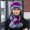 01鸭舌帽灰加紫+围巾