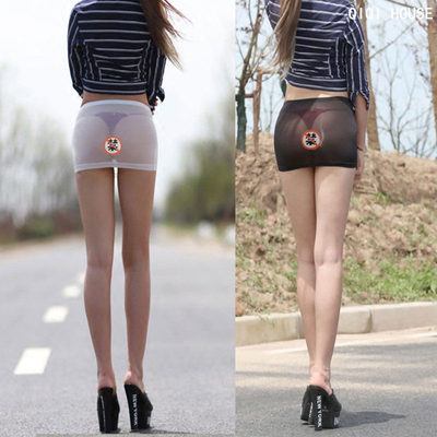 日系牛奶丝性感透明迷你超短裙紧身裙夜店超弹性包臀裙情趣内衣女-淘宝网