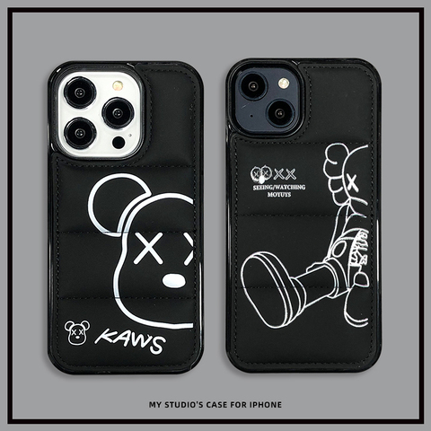 KAWS Bear Puffy Puffer Down Jacket 14, 13, 12 iPhone Case