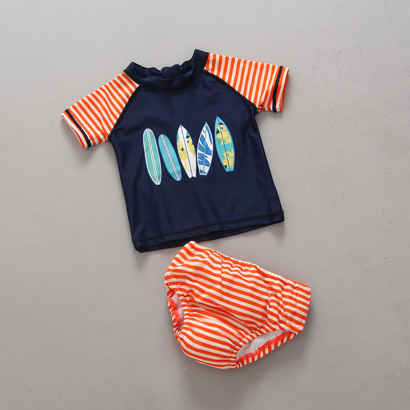 新品兒童泳衣男童泳褲韓國小童分體嬰兒防水防漏紙尿褲寶寶泳衣