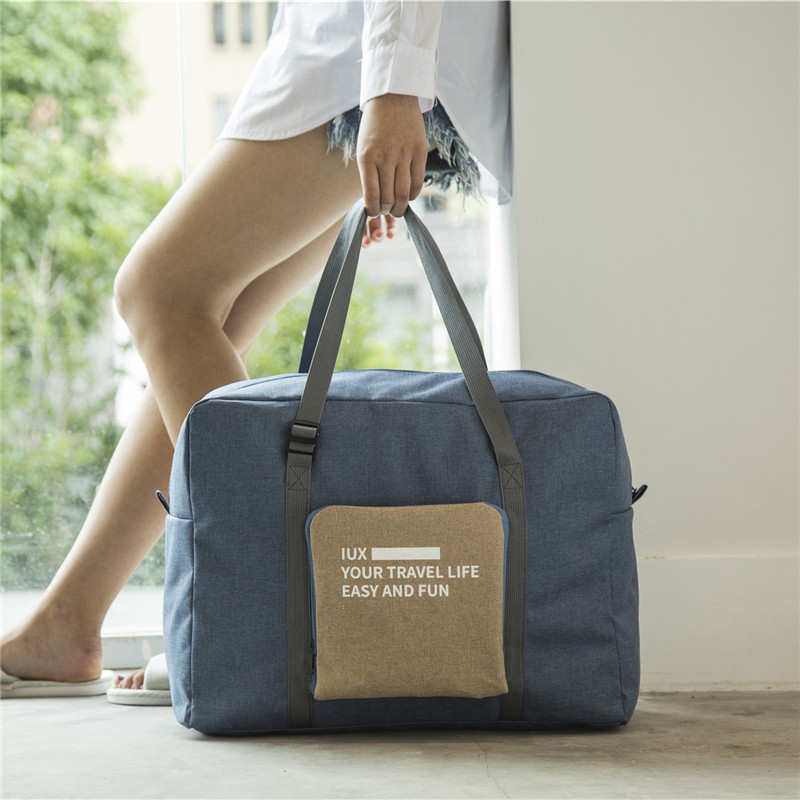 韓版旅行包女旅遊手提包行李包袋輕便折疊健身包男便攜短途旅行袋