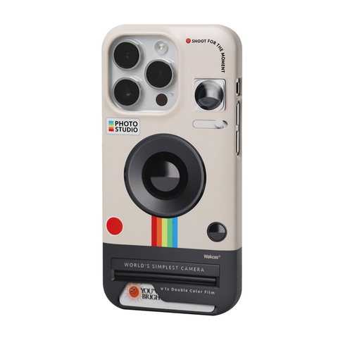 Funny Retro Camera Polaroid Card Holder 15, 14, 13 iPhone Case