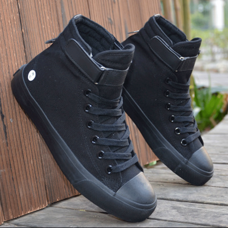 version coréenne de l'2016 joker high-top noir chaussures de toile des hommes à tête ronde britannique de l'adolescence de la rue de battement de chaussures de toile des étudiants conseil chaussures version coréenne de l'2016 joker high-top noir chaussures de toile des hommes à tête ronde britannique de l'adolescence de la rue de battement de chaussures de toile des étudiants conseil chaussures