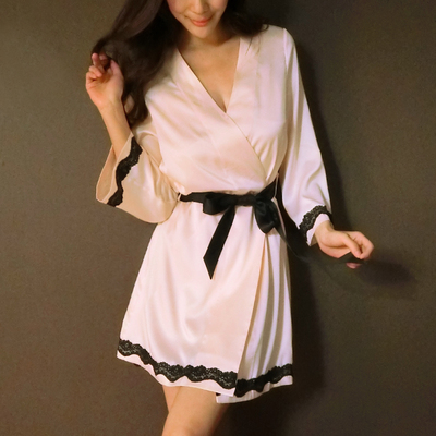 NT轻性感蕾丝边性感睡衣睡袍浴袍浴衣家居服春夏性感睡衣包邮-淘宝网
