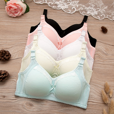 日系小清新可爱薄模杯无钢圈发育期少女生文胸高中学生内衣小胸罩-淘宝网