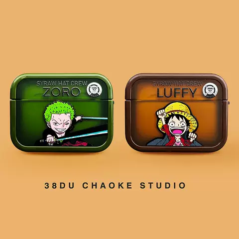Luffy Zorro One Piece Anime Protective Carry Cases Apple  Airpods 1, Airdpods 2, Airpods 3, Airpods Pro