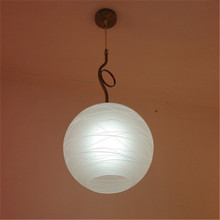 Белый шар стеклянный абажур люстра ресторанный свет простой современный одноголовый