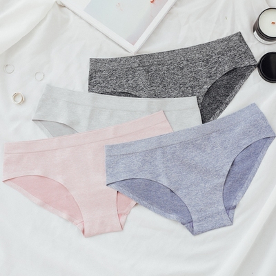【4条减20】无痕花纱内裤管阿姨自留款E-020低腰舒适多色三角裤女-淘宝网