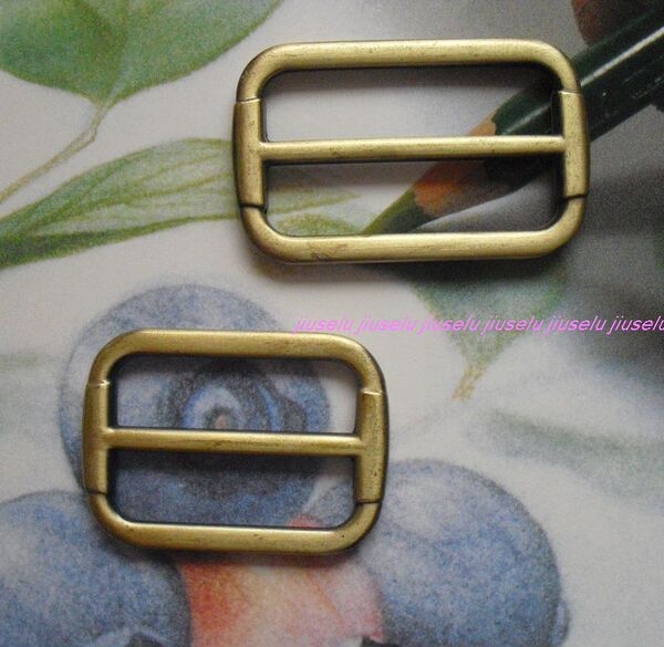 古铜色金属日字扣书包带皮带用伸缩扣三档扣3.2~3.8厘米内径