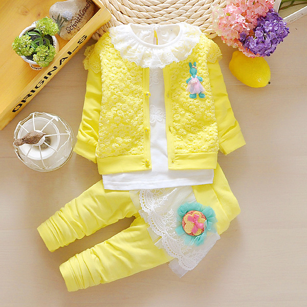 女童秋装女宝宝婴儿童秋季小女孩衣服长袖三件套装0-3到1至2岁半