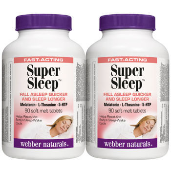 現貨加拿大webber naturals褪黑素super sleep90粒超級睡眠咀嚼片