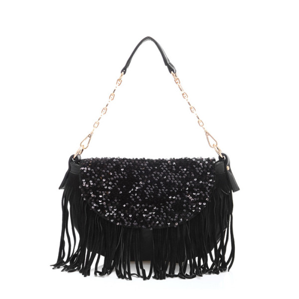 贝瑟芬妮2014新款女包欧美时尚包百搭流苏包单肩斜挎女包包邮