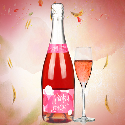 西班牙进口葡萄酒 红粉恋人桃红起泡酒 750ml