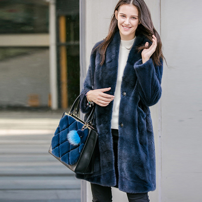 befurs 高贵典雅 保暖必备百搭哥本哈根白金级水貂中长外套