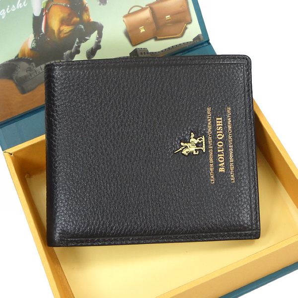 保罗骑士 钱包男 短款 男士真皮钱夹 男生牛皮皮包皮夹 学生钱包