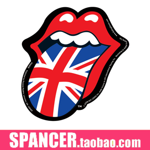 滚石rolling stones 潮牌贴纸 卡通贴 潮流 笔记本贴 行李箱贴