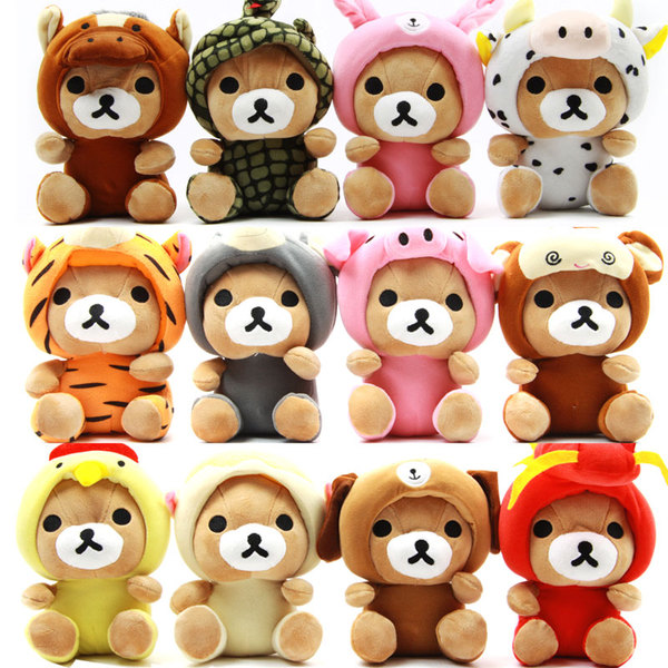 轻松熊十二生肖轻松熊毛绒玩具公仔泰迪熊娃娃12生肖男女生日礼物
