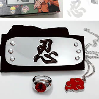 有爱动漫 火影忍者 忍者联军 cosplay护额 晓项链戒指头带道具