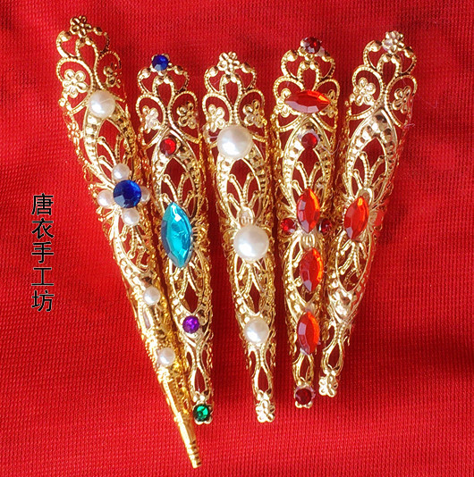 古装首饰 清朝妃子长指甲 甄嬛传护甲 cos千手观音护甲 指甲套