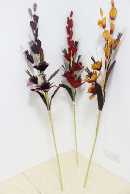 假花 联丰花艺 绢花 金剑兰 单支金色花 阳台落地花 舞台道具