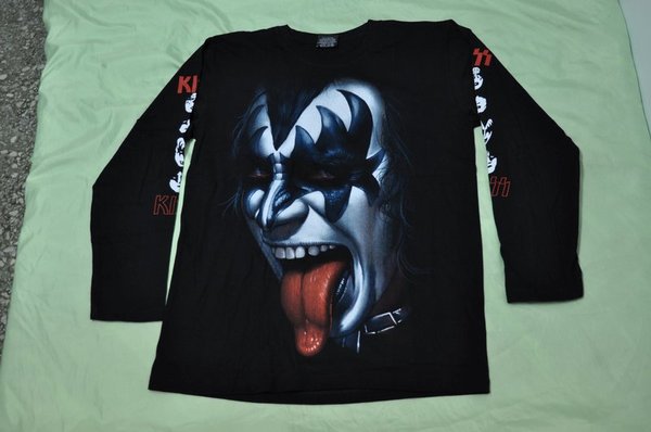 kiss乐队 金属 摇滚 朋克 泰国进口男士长袖乐队t恤长袖t-shirt