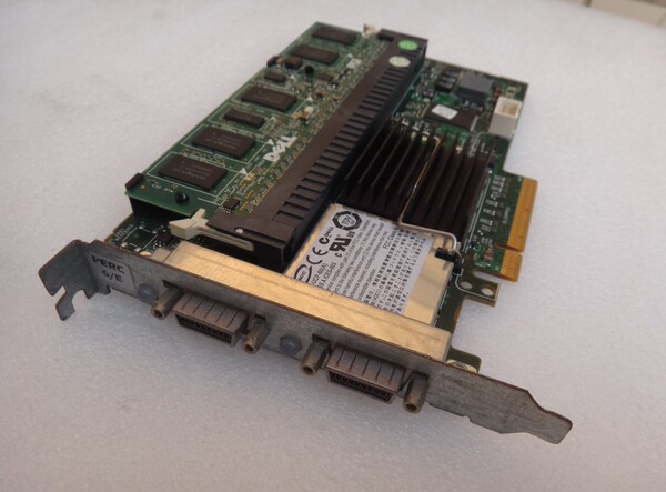 5新原装dell perc 6e/512mb sas阵列卡6e raid控制卡带电池存储