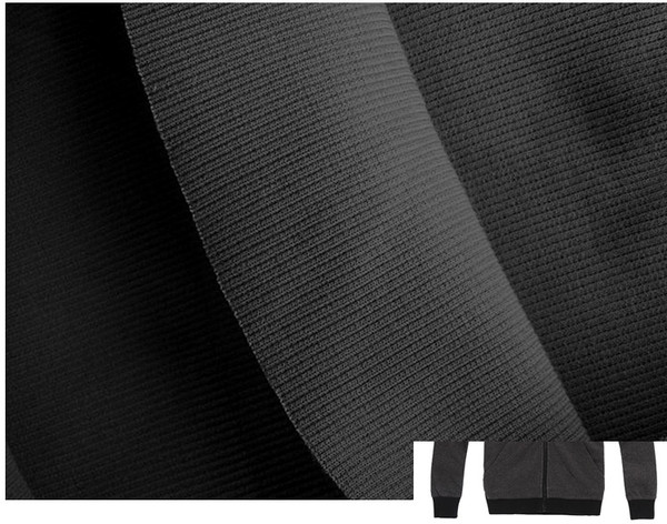 黑全棉弹力罗纹布 螺纹 孕妇宝宝面料 罗口袖口裤口下摆 辅料批发