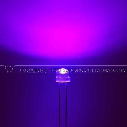 促销批发价f5mm草帽白发紫光uv紫外led灯珠短脚395-400nm 灭蚊用