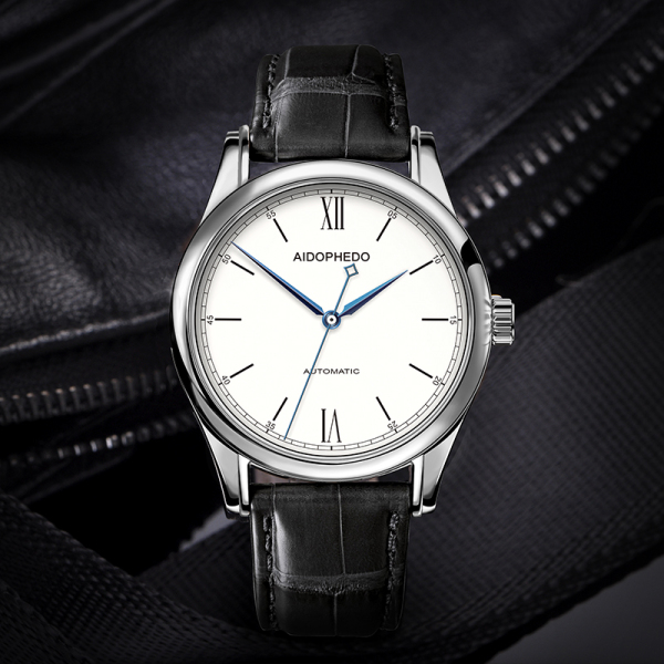 aidophedo男士皮带机械手表背透时尚商务全自动机械男表腕表p3