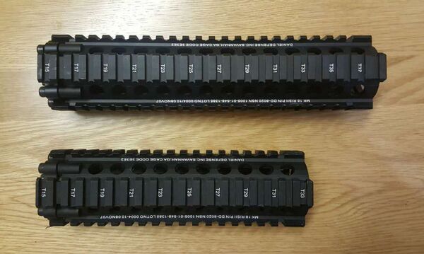 锦明浩威终结者m4下供弹 水弹枪nerf改装 mk18金属鱼骨7寸 9寸