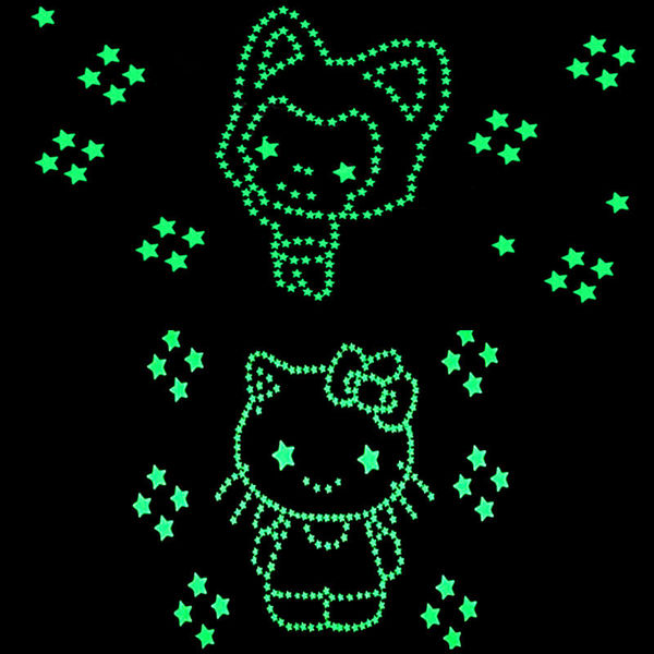 荧光夜光星星墙贴寝室宿舍夜光贴片永久发光天花板装饰3d立体包邮