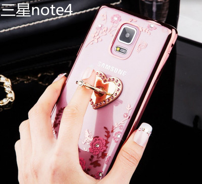 三星note4手机壳3星n9100指环手机壳闹特4戒指支架外壳nota4软套