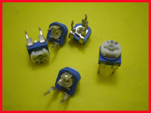 10k可调电阻/10k电位器 103 可调电位器 兰白可调 蓝白可调 卧式