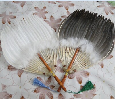徐记扇业天然鹅毛扇诸葛孔明羽毛扇三河特产非遗工艺礼品扇宝宝扇