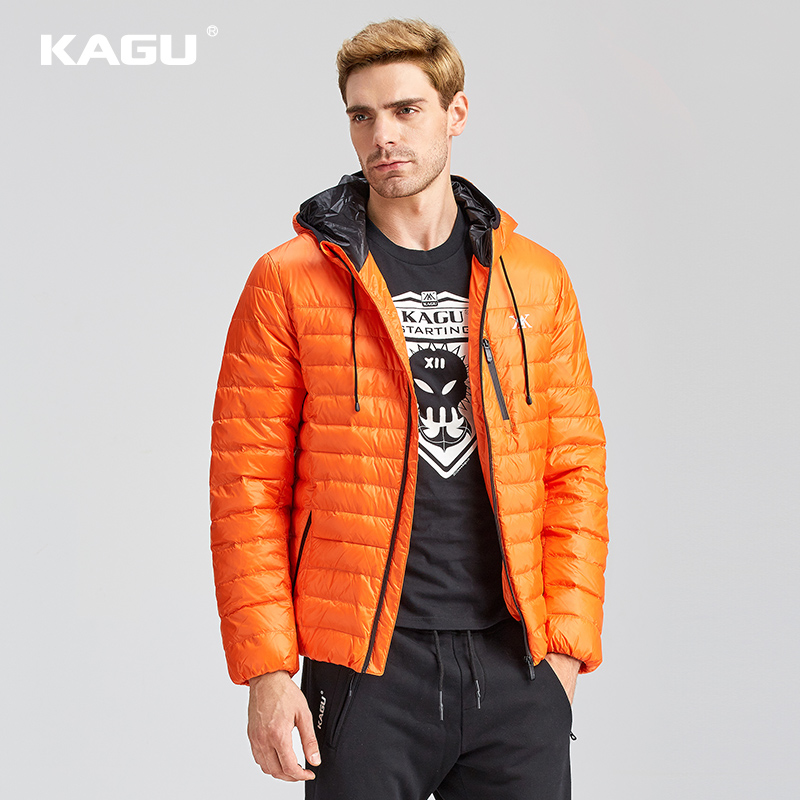 【卡古服饰官网】kagu卡古原创潮牌2017冬季新款防风运动连帽短款时尚