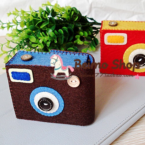 [蓓墨原创]手工布艺diy 不织布材料包 双层加厚相机包 纸巾包