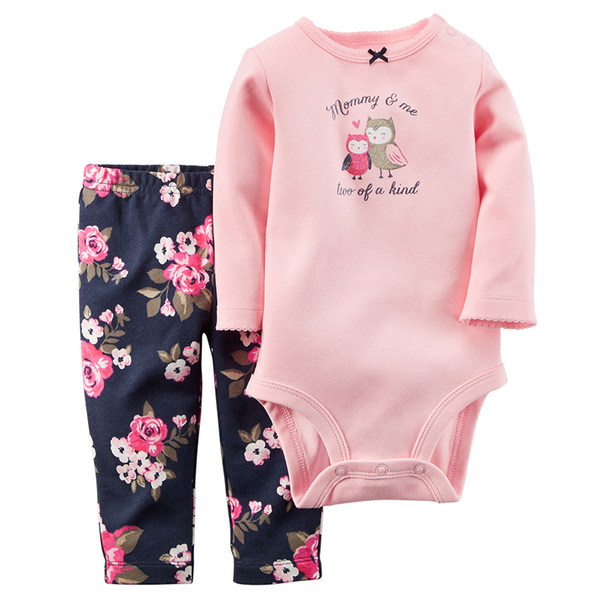 2017春秋夏装婴儿套装012岁男女宝宝卡通两件套纯棉包屁哈衣长裤