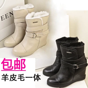 Зимние полусапожке на танкетке DKNY