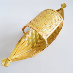 竹编小船工艺品农家特色装饰摆件碟盘生态特色酒店用品会所咖啡馆