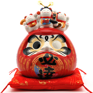 正品金石工坊招财猫陶瓷摆件 满愿达摩开运招财辟邪 消灾开业乔迁