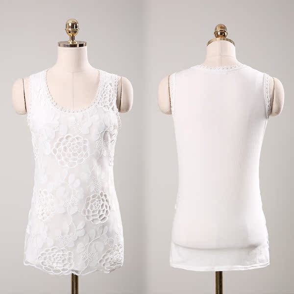 夏季白色吊带背心女短款蕾丝韩版大码修身内搭上衣外穿百搭打底衫