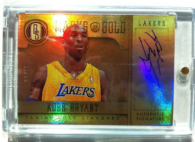 二手〔阿伦出品〕nba球星卡 科比75编限量金砖亲笔签名卡签字卡 超闪