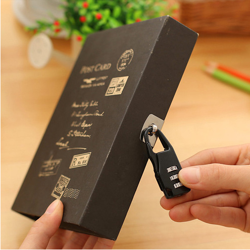 包邮 欧式复古密码锁本子 日记本礼物礼品厚 商务记事本唯美清新