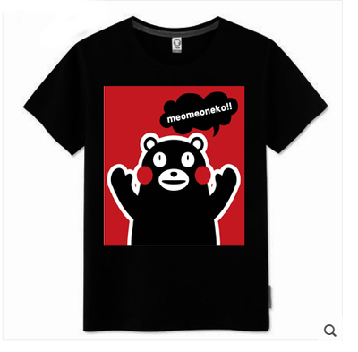 kumamon 熊本 熊吉祥物 t恤情侣男女 衣服 短袖 动漫 周边 熊本熊