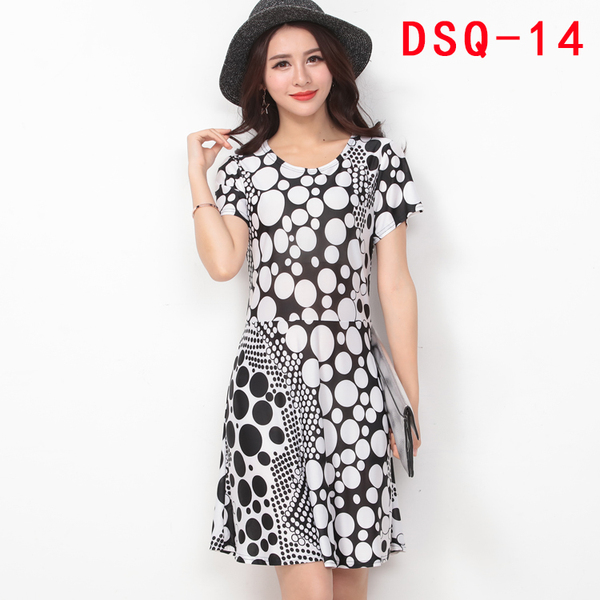 阿里巴巴批发网女装夏季大码冰丝中长款碎花裙A字裙炫民风连衣裙