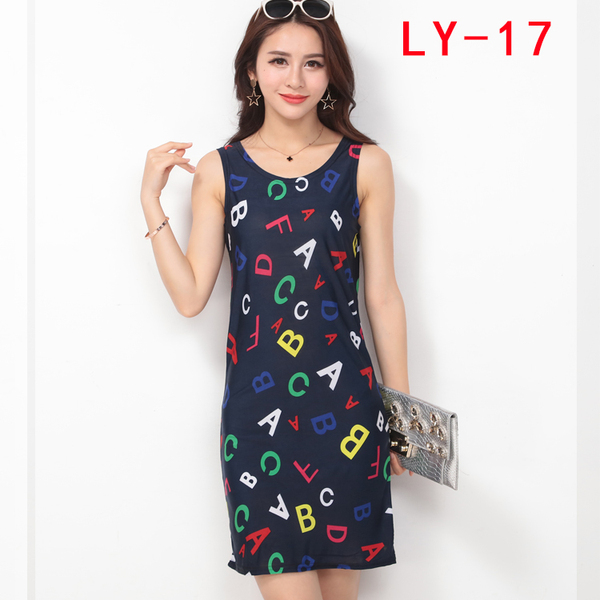 批发女装连衣裙中长款韩国宽松胖MM碎花裙民族风冰丝无袖背心裙夏