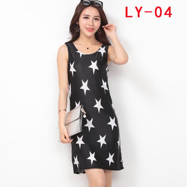 批发女装连衣裙中长款韩国宽松胖MM碎花裙民族风冰丝无袖背心裙夏