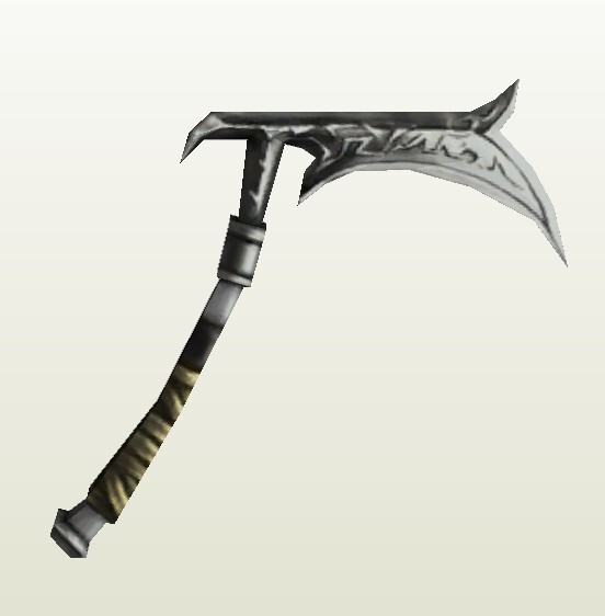 英雄联盟纸模型 lol 暗影之挙 阿卡丽的武器 3d手工diy游戏纸模型