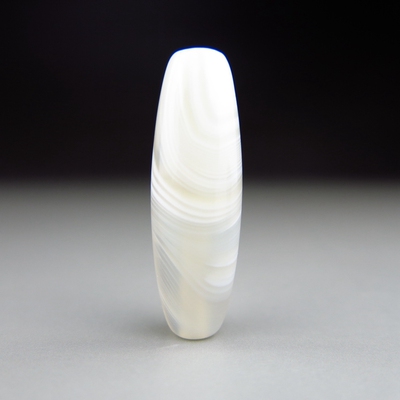 江南印象 纯天然 白色 缠丝 玛瑙 勒子 桶珠 吊坠 星月菩提配饰件